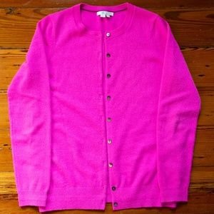 Boden Cashmere Cardigan M Hot Pink